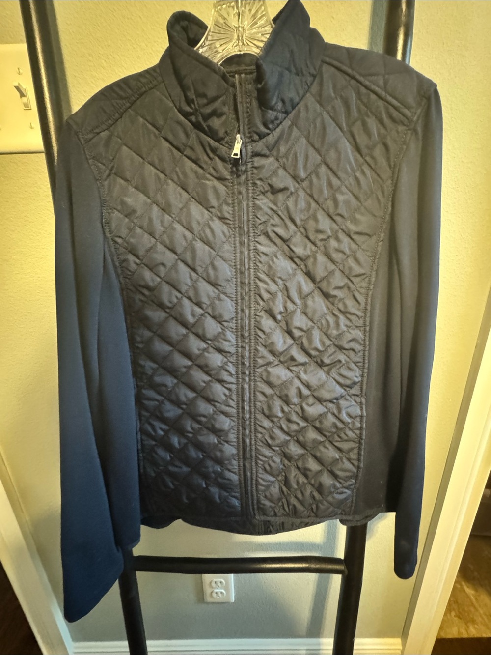 Banana Republic Black Quilted Bomber Jacket